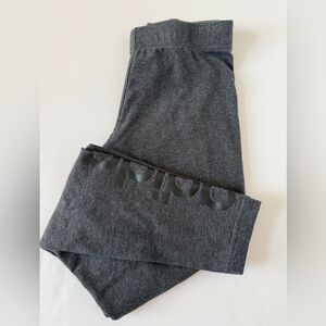 Adidas Gray Leggings With Black Logo Women’s Small